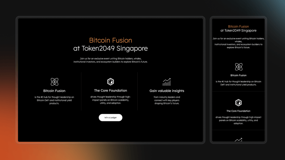 Core Dao - Token2049 Web Design