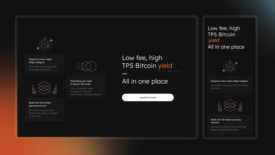 Low fee high TPS Bitcoin yield section