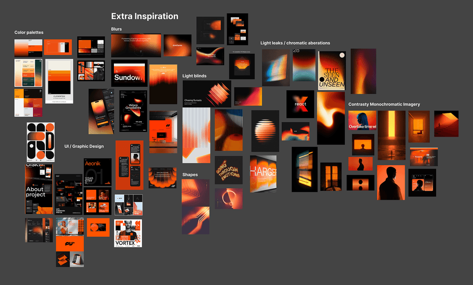 Gradient inspiration boards