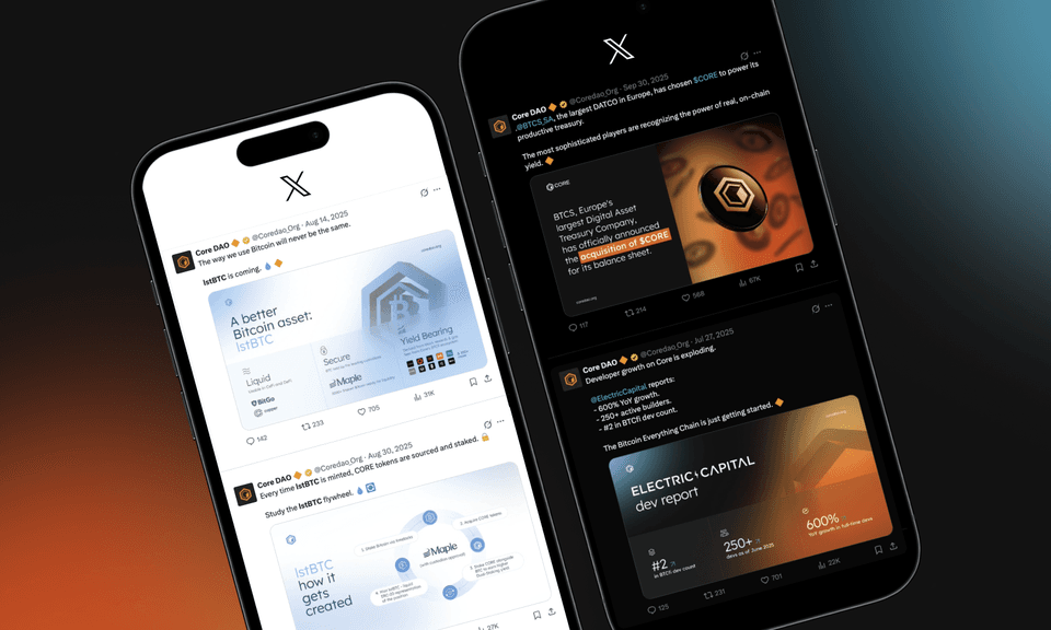 Core Dao social media campaign visuals