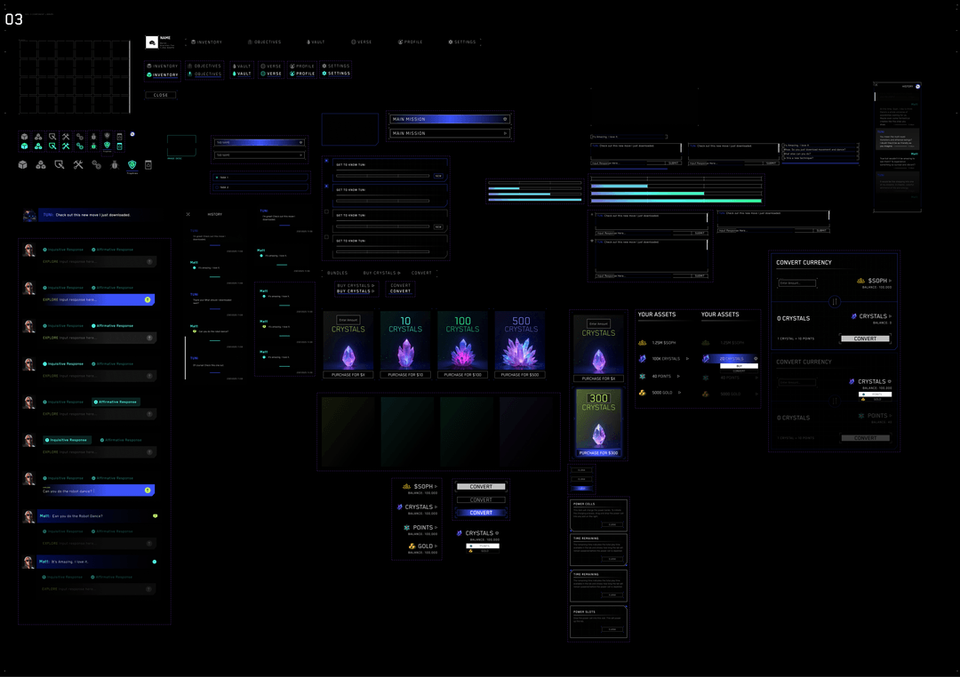 Sentience AI Labs - Game UI Design