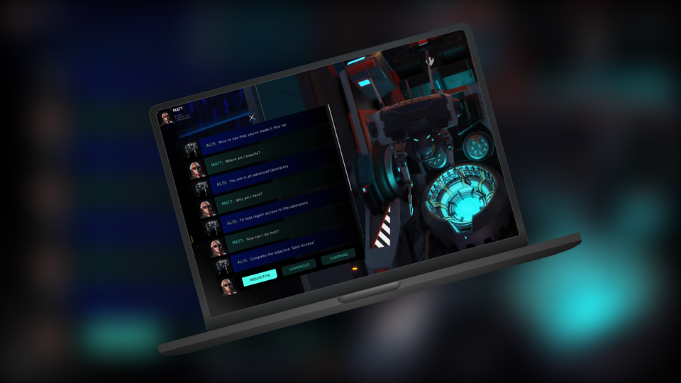Sentience AI Labs - Game UI Design key visual