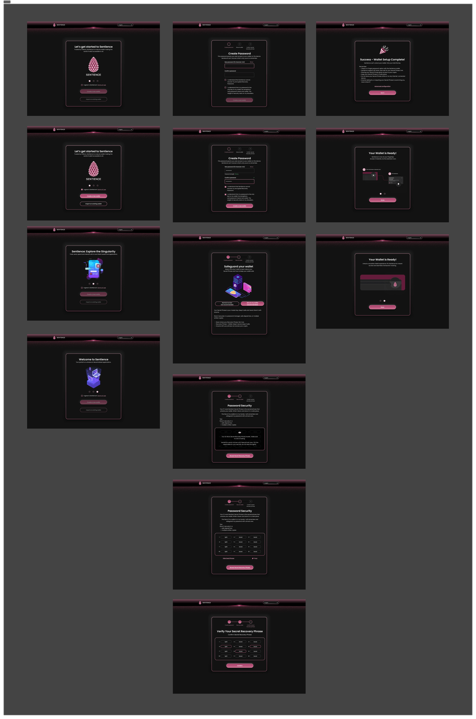 Sentience - Web / App UI Design