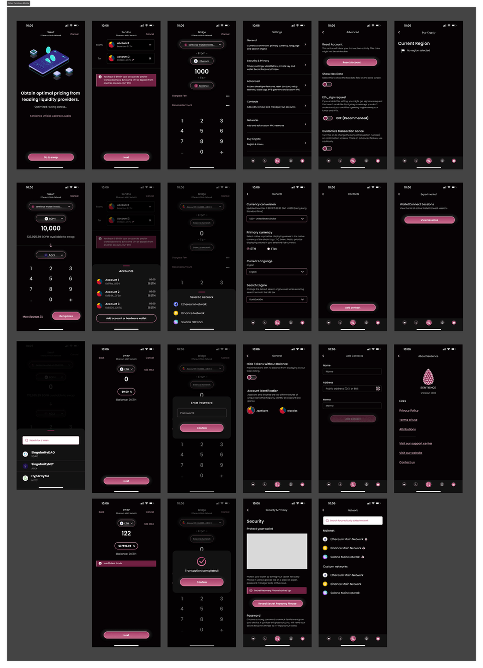 Sentience - Web / App UI Design