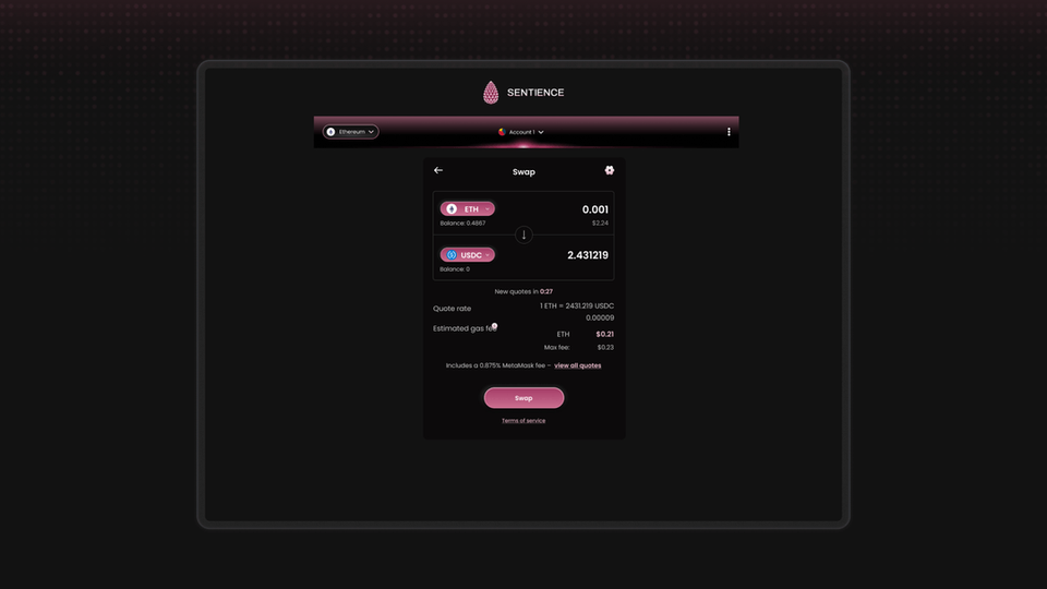 Sentience - Web / App UI Design