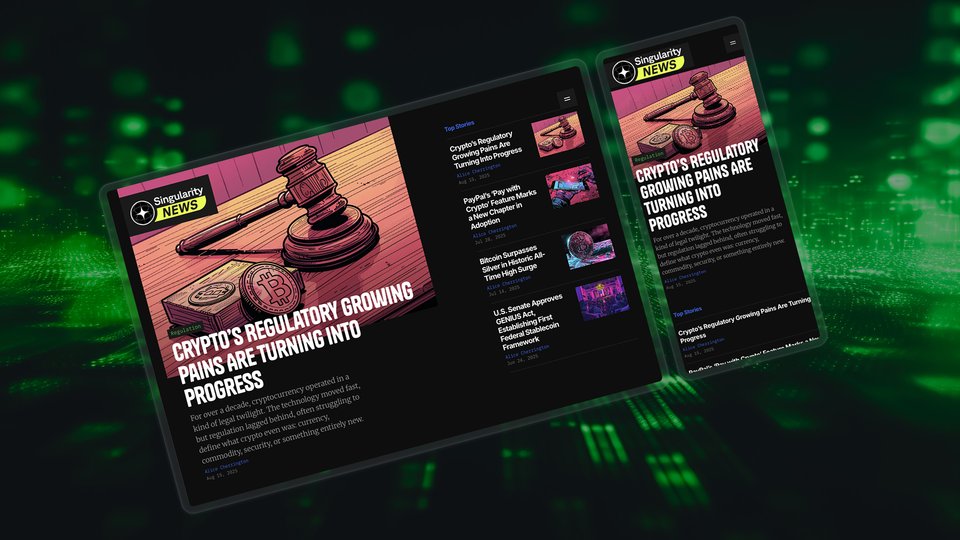 SingularityNews - Webflow key visual